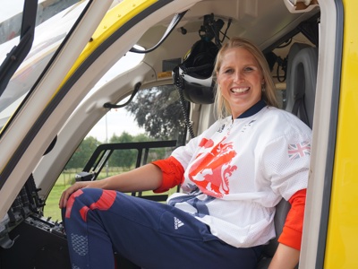 Stephanie Millward sat inside WAA's helicopter