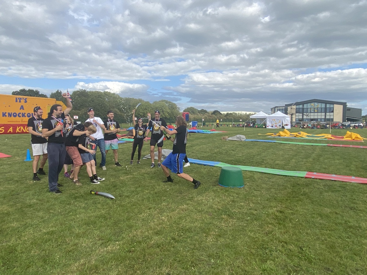 It's a Knockout 2023 winners Digital Wonderlab at the Wiltshire Air Ambulance airbase